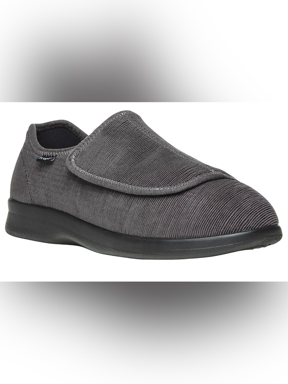 Propet Cush N Foot Men's Gray Adjustable Comfort Slip-On Shoe Size 11